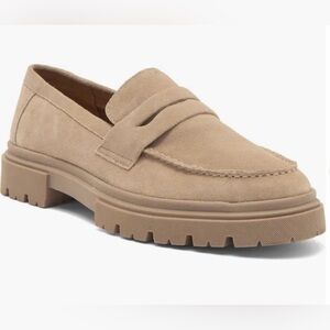 Steve Madden Zelle Beige Suede Loafers men’s size 10